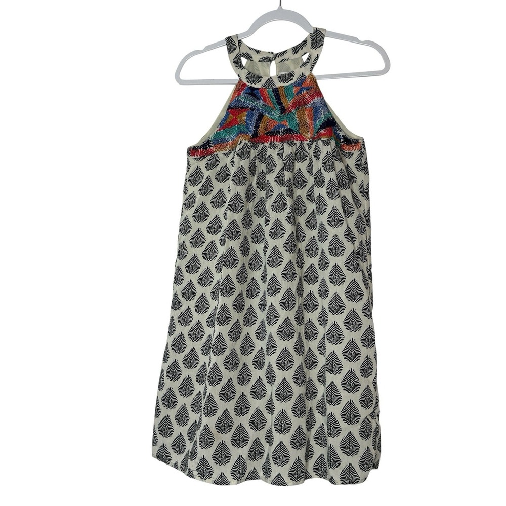 Anthropologie Thml Womens Dress XS‎ Babydoll Boho Embroidered Sleeveless Midi